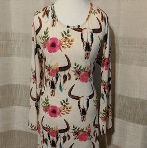 3x Steer skull dress or tunic